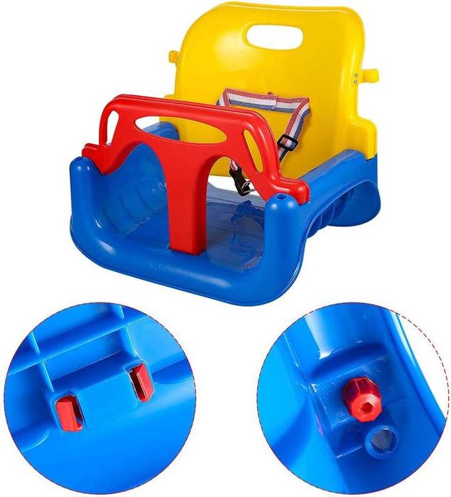 Leagan de copii 3 in 1, pentru curte sau gradina, spatios/detasabil