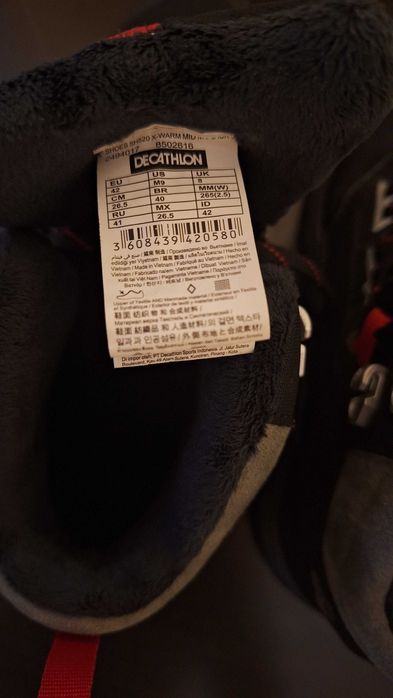 Мъжки зимни туристически обувки Quechua н.42