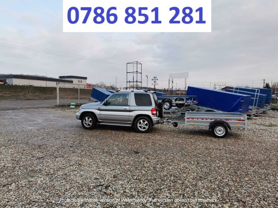 Remorca 750 kg Atv Moto Auto Transport Apicola Dublu Ax Prelata Oferta