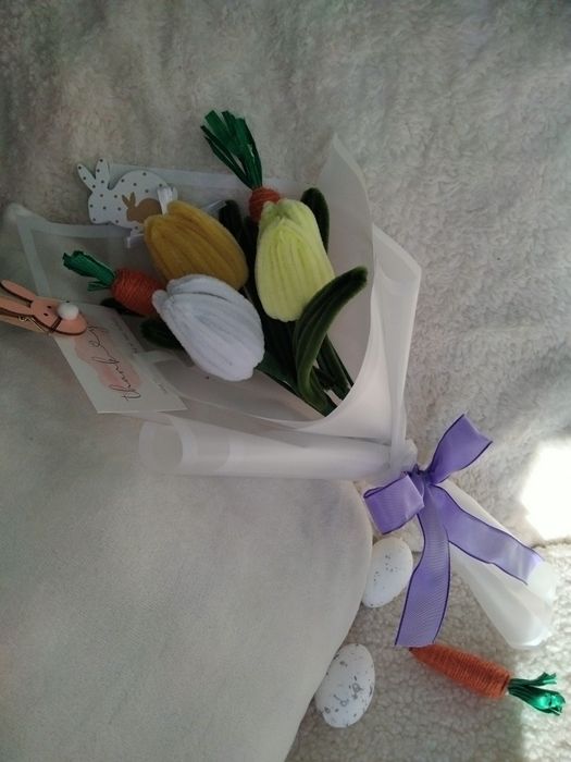 Natural Bloom – Easter Blossom | Buchet flori handmade cadou de Paște