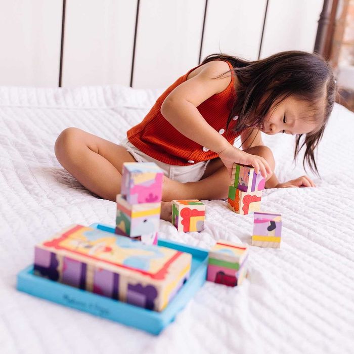Пъзел с кубчета Дървени кубчета Загадките на Блу Melissa and Doug