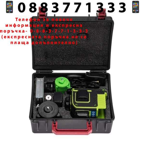 НЕСМКИ 4D Лазарен Нивелир с 16 Линии с Тринога + Аксесоари + ЛЕД ФЕНЕР