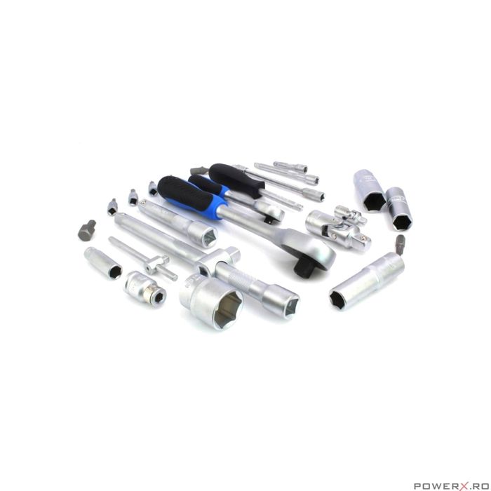 Trusa chei 94 piese, tubulare profesionale, Satra