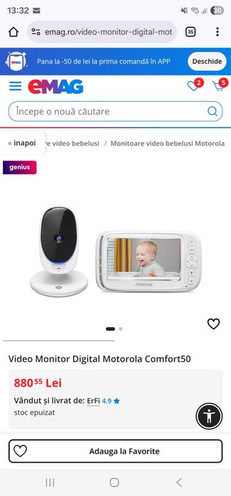 Vand camera supraveghe(baby monitor) Motorola Comfort 50 Amara