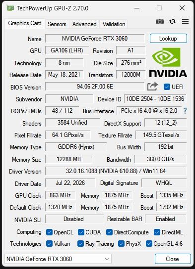 Видеокарта Inno3D RTX 3060 12 GB