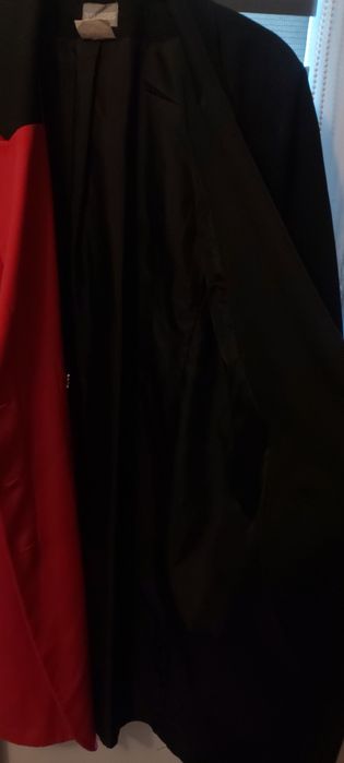 Palton elegant primavara toamna , rosu -negru
