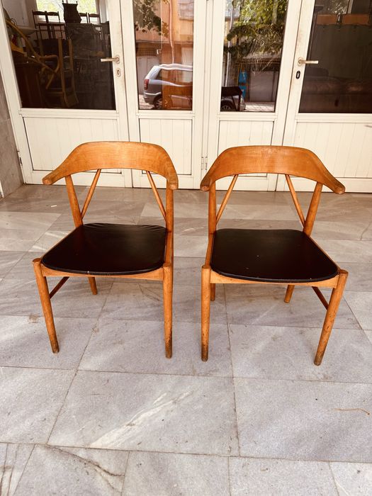 Винтидж столове в стил Hans Wegner / Mid-Century – комплект 2 бр.