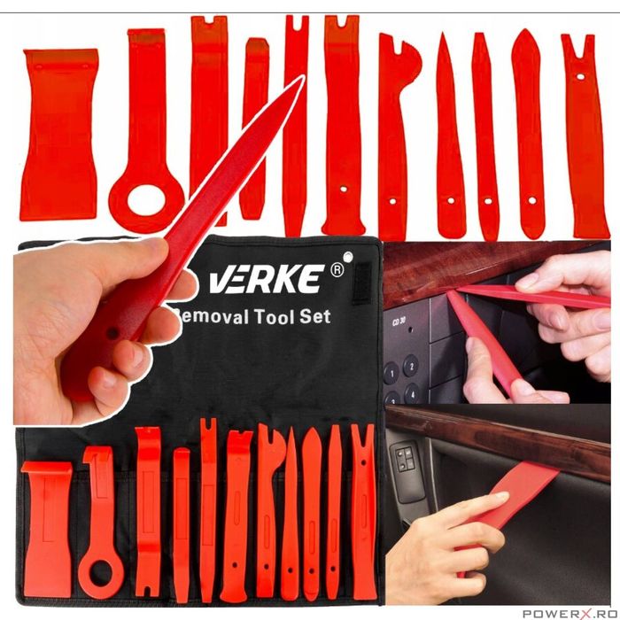 Set extractoare auto pentru tapiterie, benzi auto 11 elemente Verke