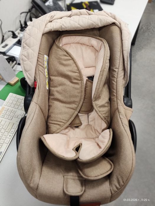 KIKKA BOO Комбинирана количка 3в1 MADRID ALL IN ONE BEIGE