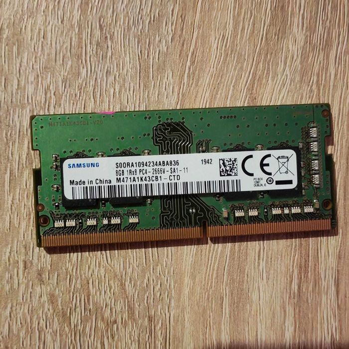 Memorie RAM Laptop Samsung 8G 2666 MHz - Testata / m471a1k43db1-ctd