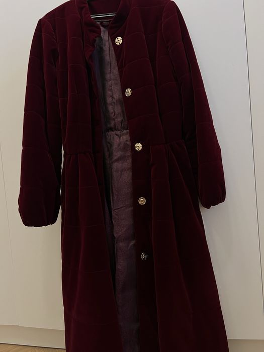 Пальто из бархата