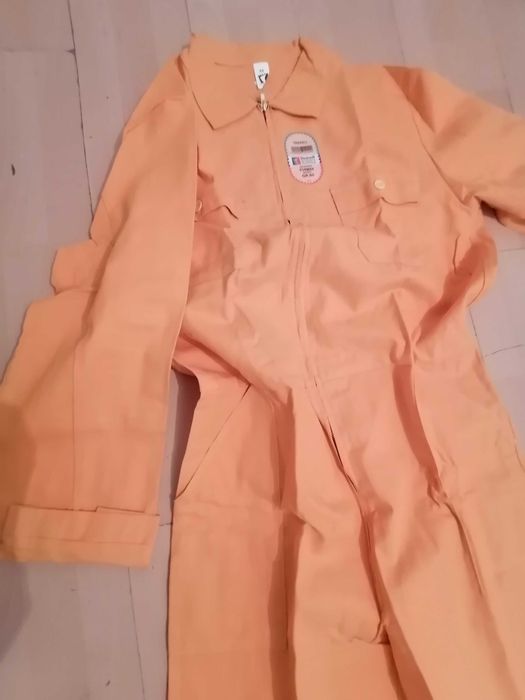 Salopete de lucru model combinezon pe culoare portocalie
