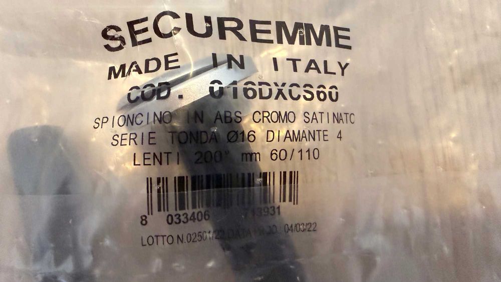 Италианска шпионка за врата Securemme Diamante (Ø16mm)