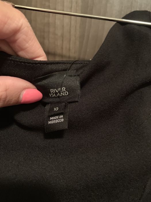 Елегантен дамски гащеризон черен дълъг размер S 36 River Island