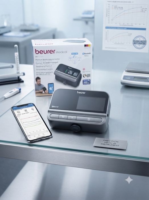 Чисто нов премиум апарат за кръвно налягане Beurer BM 81 easyLock (Bluetooth)