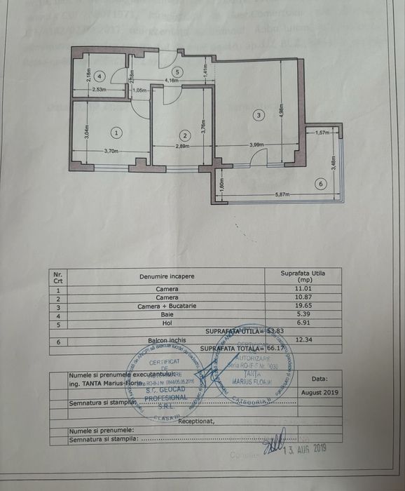 Apartament 3 camere de vanzare