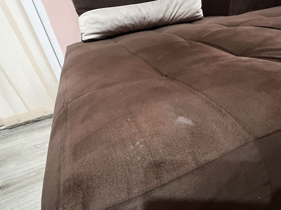 Голям ъглов диван с ракла и функция сън, ляв ъгъл