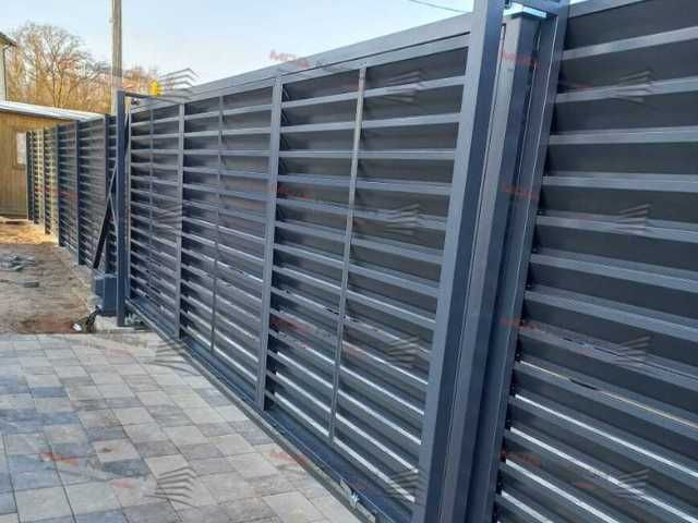 Забор жалюзи металлический
