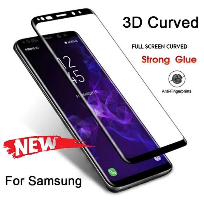 Folie Sticla Adeziv Intreag Curbata 4D - Samsung S9 S9 PLUS S8 S8 PLUS