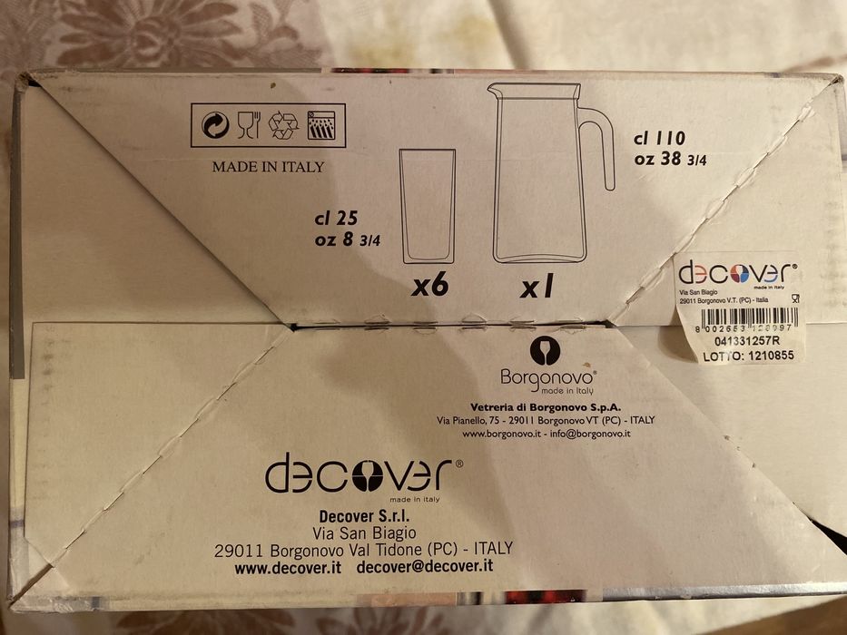 Набор - кувшин, стаканы