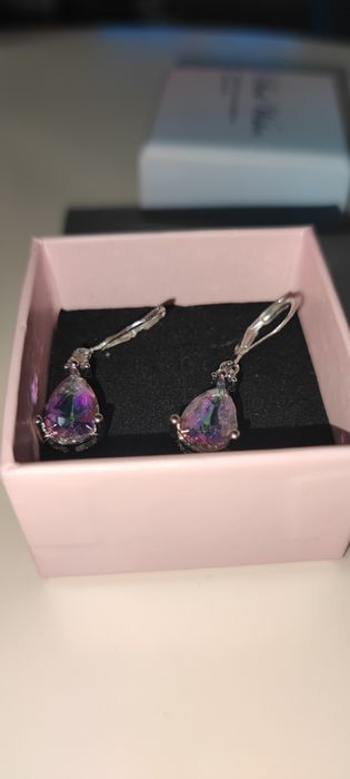 cercei argint si pietre