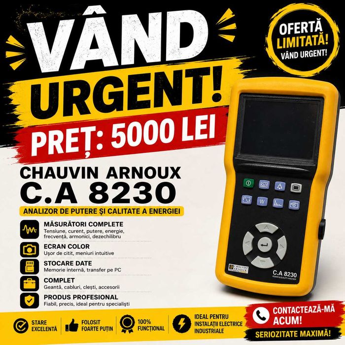 Chauvin Arnoux C.A 8230 – ANALIZOR PROFESIONAL