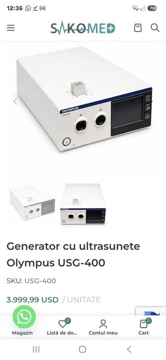Vând generator cu ultrasunete olympus