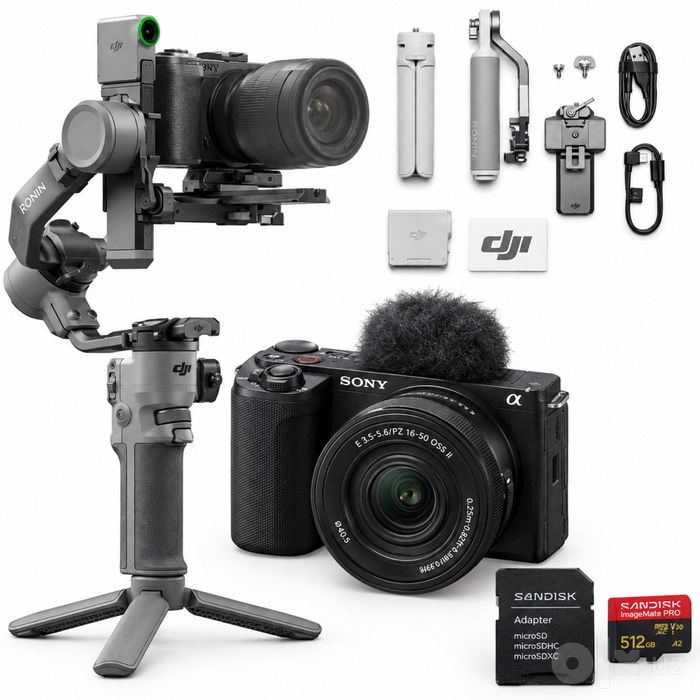 Sony ZV-E10 II 4K 16-50mm + DJI ronin RS4 mini combo kamera komplekt