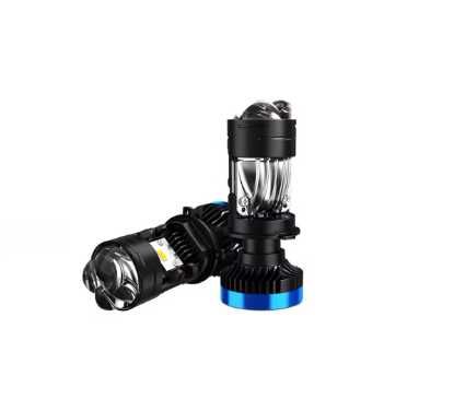LED крушки H4 с лупи за фар 70W