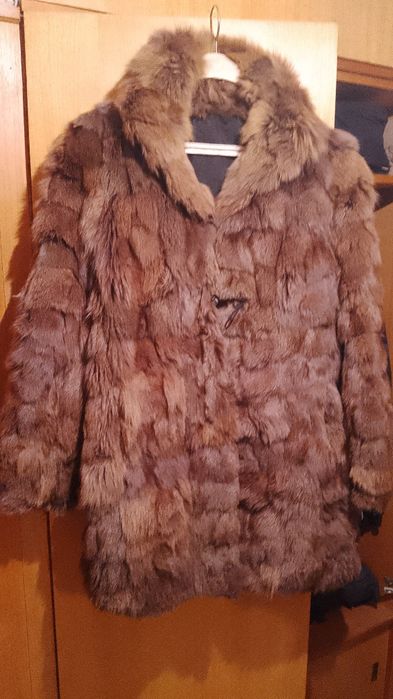 Дамско палто естествен косъм.