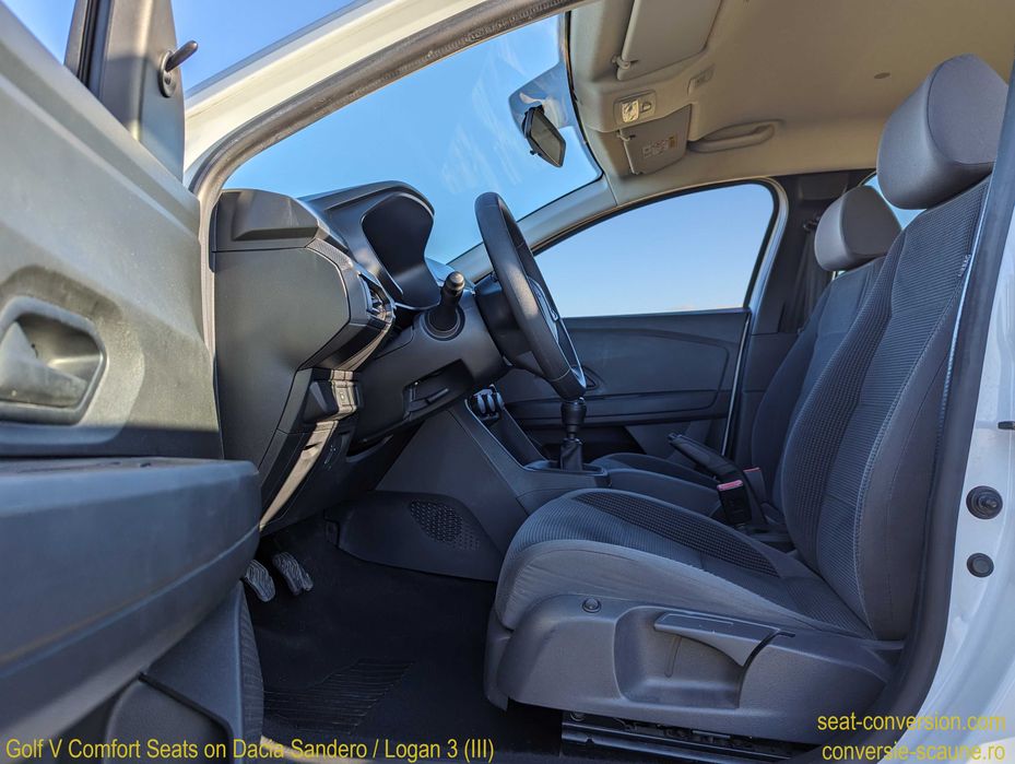 Sistem adaptare scaune de Golf V VI 5 6 7 pe Logan Sandero 3 III 2020+