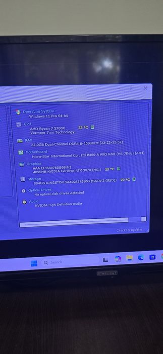 Sistem gaming amd ryzen 7 5700x