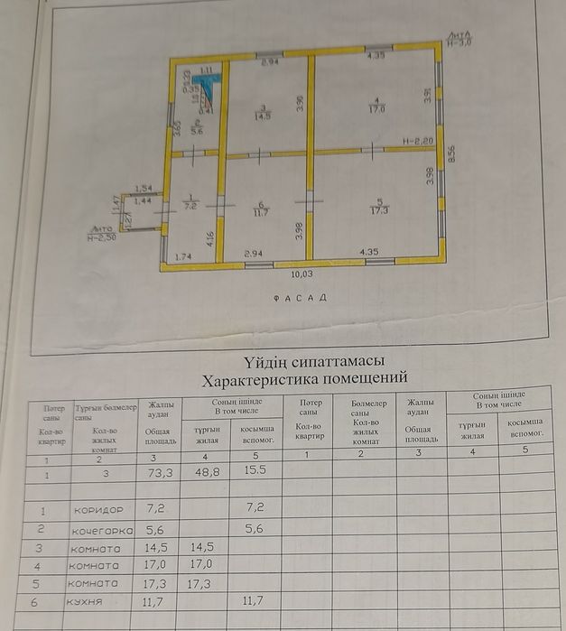 с.Черемшанка дом 73,3 кв.м.