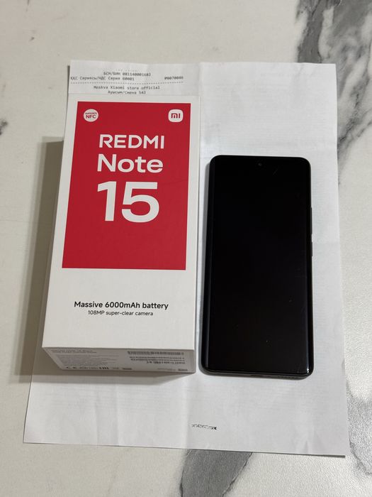 Redmi Note 15 256 gb Ram 8 польный комплект