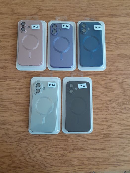 MagSafe кейс със стъклен протектор на камерата за iPhone16,Pro,Pro Max