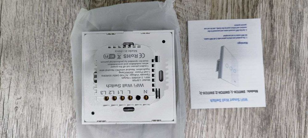 Сенсорный Wi-Fi выключатель на 1 кнопку Tuya Алиса Умный дом