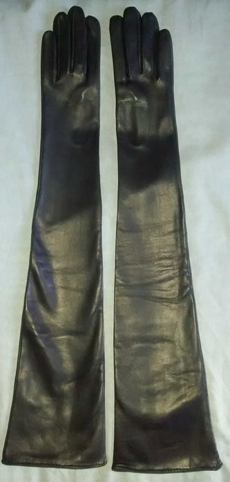 Manusi lungi piele 58-59 cm, piele nappa, marimea 6.5, 7, 7.5, 8