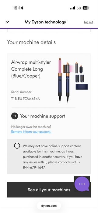 Dyson airwrap hs05 complete long