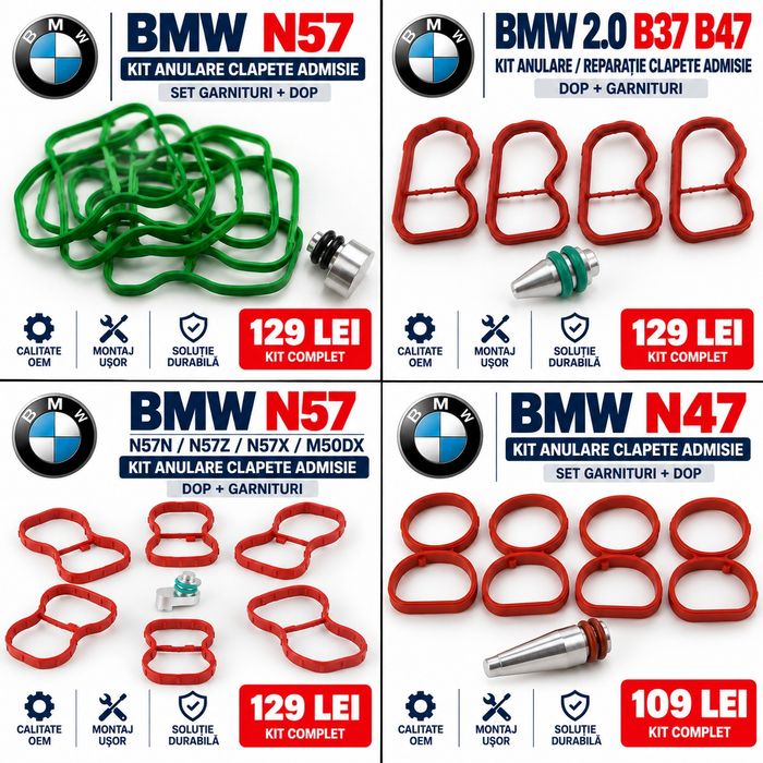 Kit anulare clapete admisie BMW N57 N57N N57Z N57X + garnituri