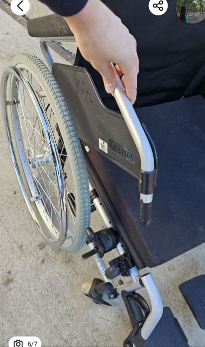 Fotoliu rulant/scaun cu rotile XXL 50 cm șezut pt mobilitate redusa