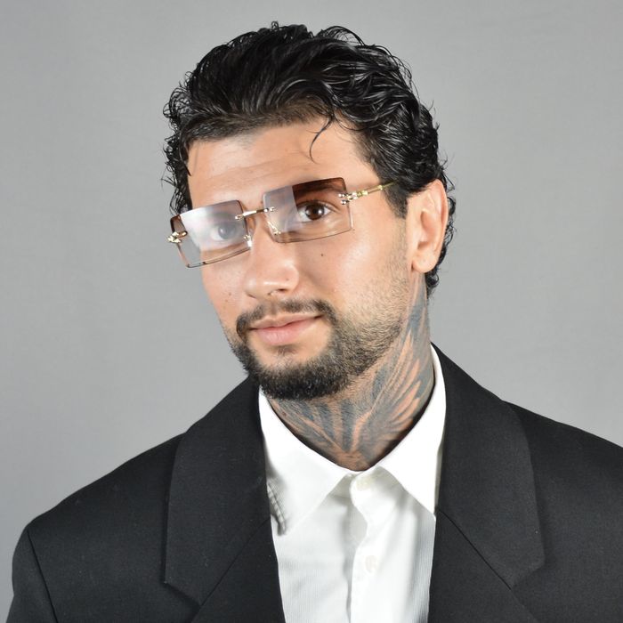 Ochelari Soare Unisex Gradient Maro DeschisUV Lantila dreptunghiulara