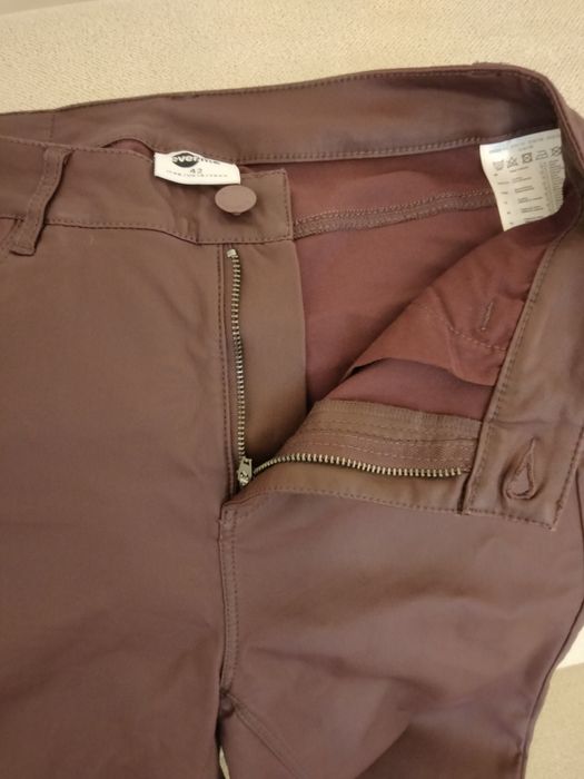 Pantaloni dama din piele grena 42 L