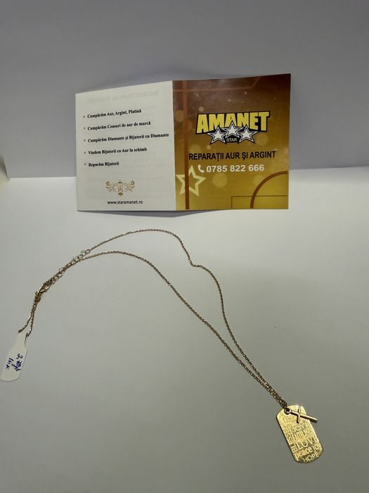 Lant cu pandant tablita si cruciulita (vl) star amanet