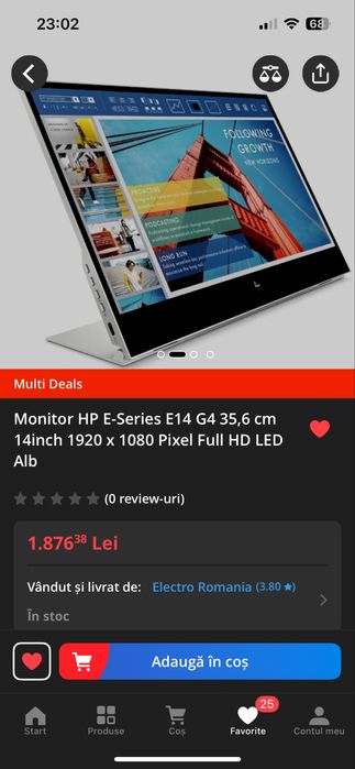 Monitor portabil HP 14 inch