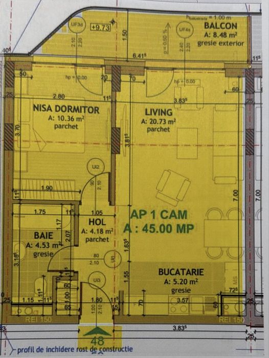 Apartament modern 2 camere | Zona Eroilor, Florești | Complex nou | Etaj 3
