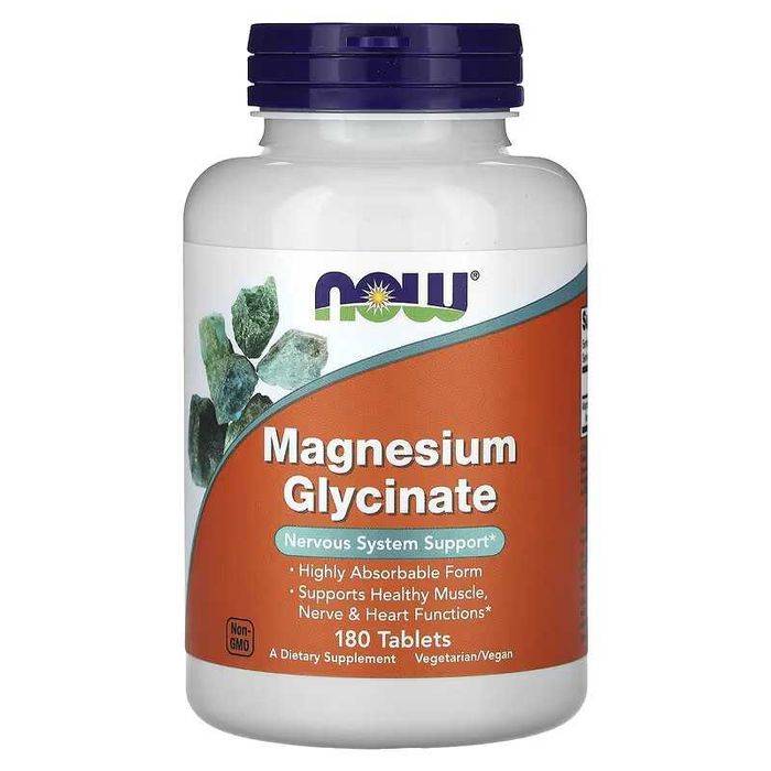NOW Foods Magnesium Glycinate BioPerine Глицинат магния магний magniy