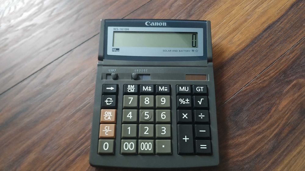 Canon Соларен калкулатор WS-1610H, 16-разряден, черен