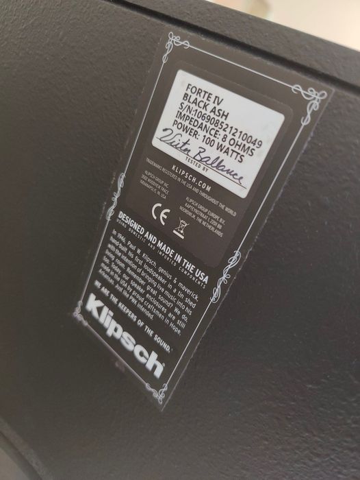 Тонколони Klipsch Forte 4 handmade in USA