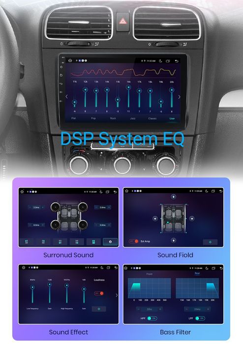 LCD Android player dedicat VW Golf 6 [2008--2016]