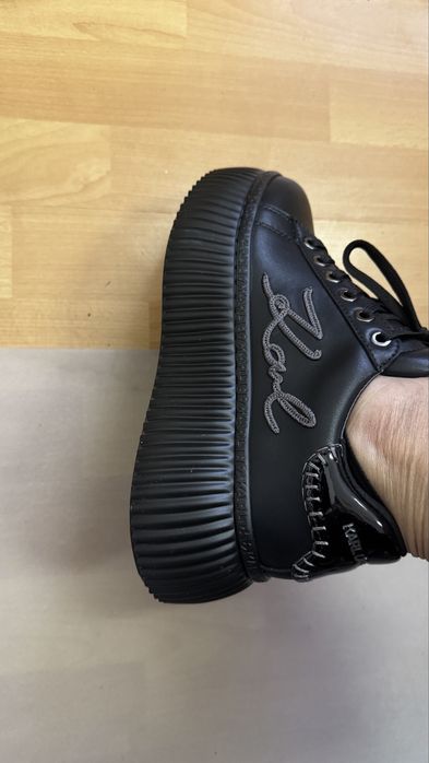 Маратонки Karl Lagerfeld,черни,естествена кожа